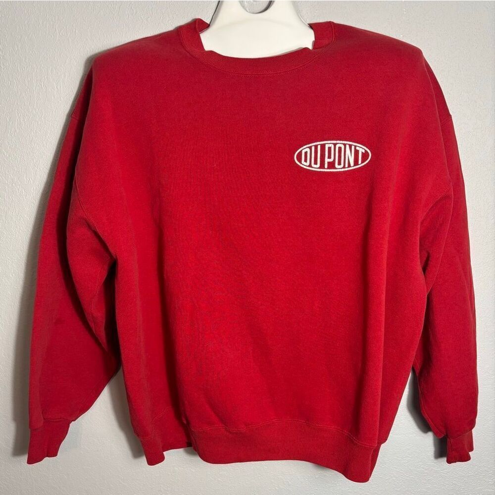 Vintage DuPont Racing Sweatshirt Red 90s Y2K Size 2XL XXL Red Flaw